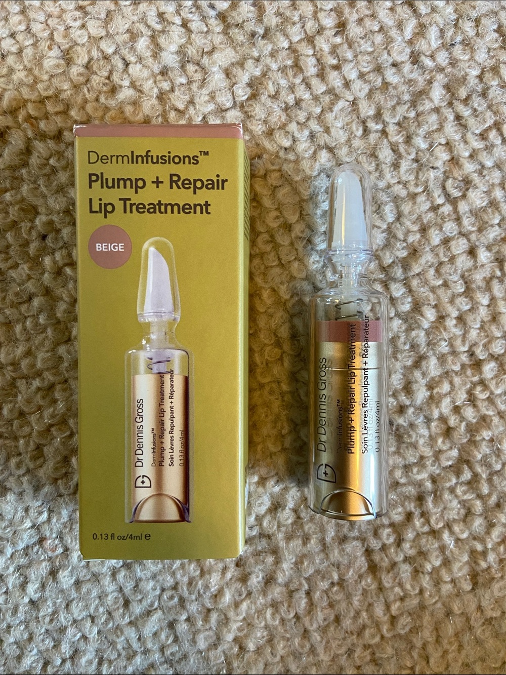 BNIB Dr. Dennis Gross Beige Plump + Repair Lip Treatment 4ml